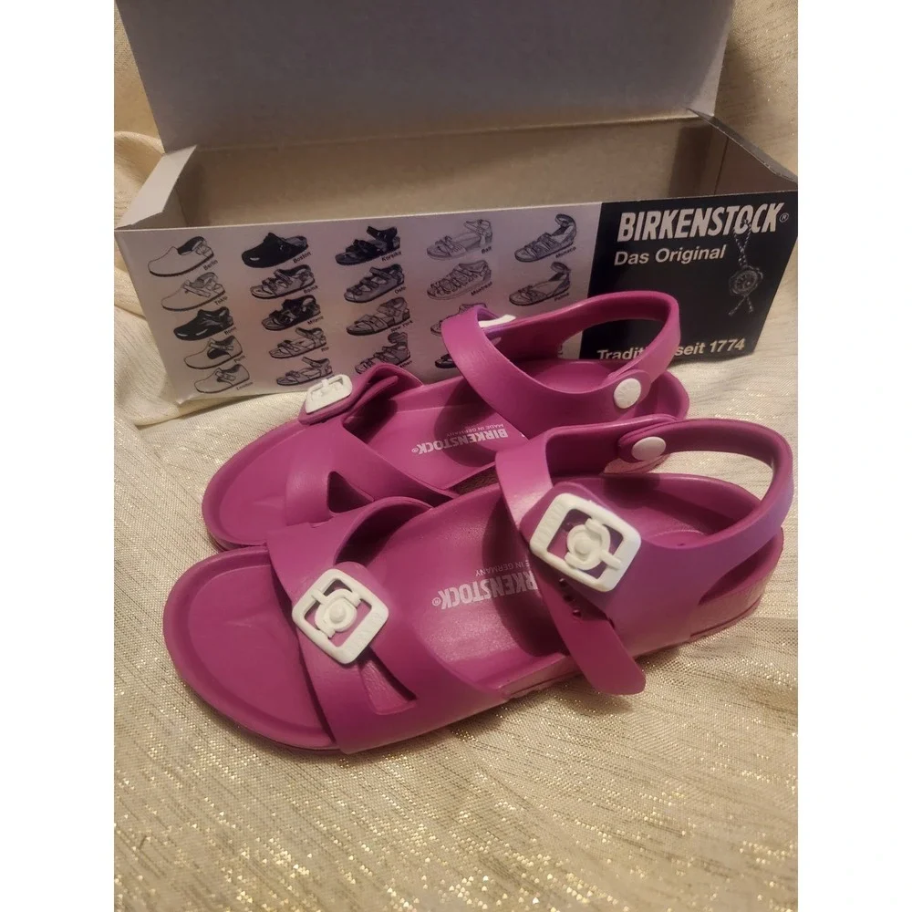 Birkenstock Rio Eva Kids Sandals Purple Pink Shoes Child Size L3 NEW